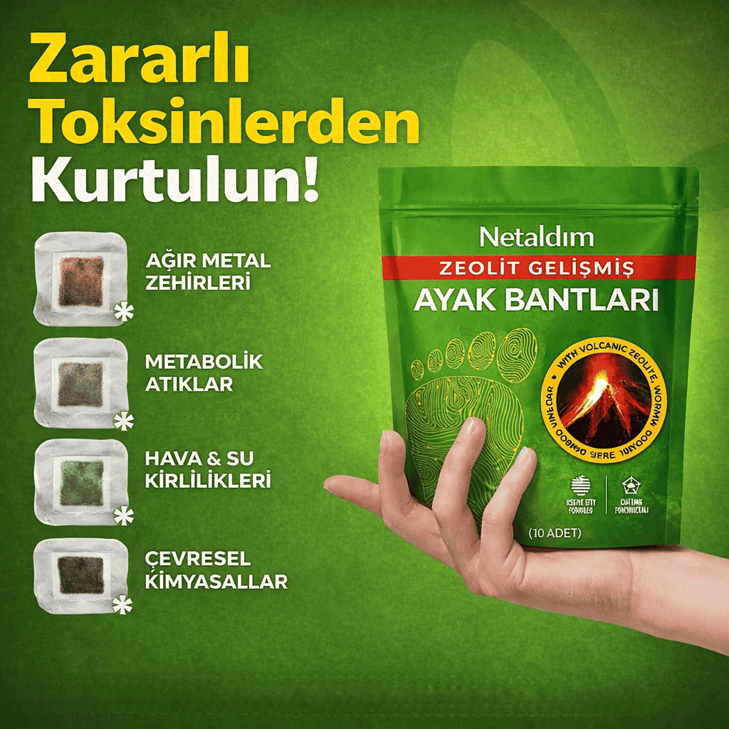 8 Saat Etkili Arındırıcı ve Rahatlatıcı Ayak Detoks Bandı