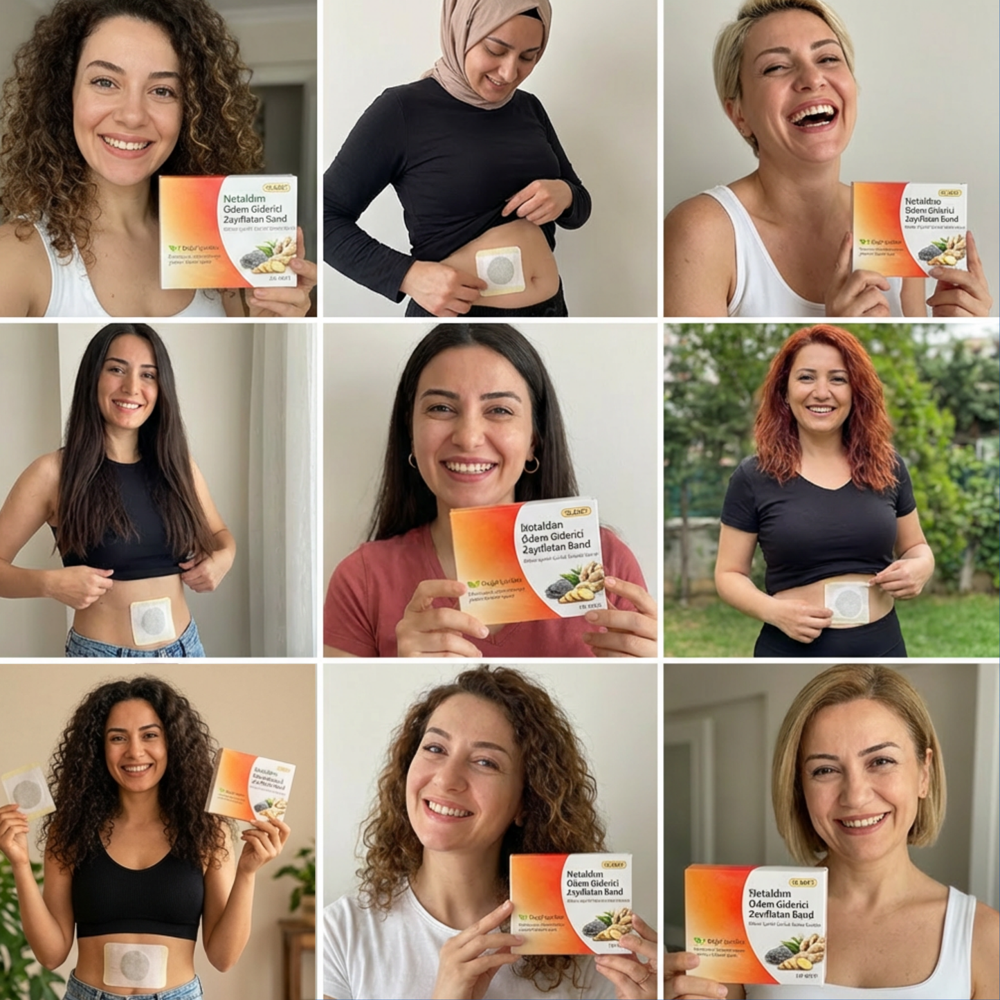 Doğal İçerikli Bölgesel İncelme ve Ödem Attırıcı Zayıflama Bandı