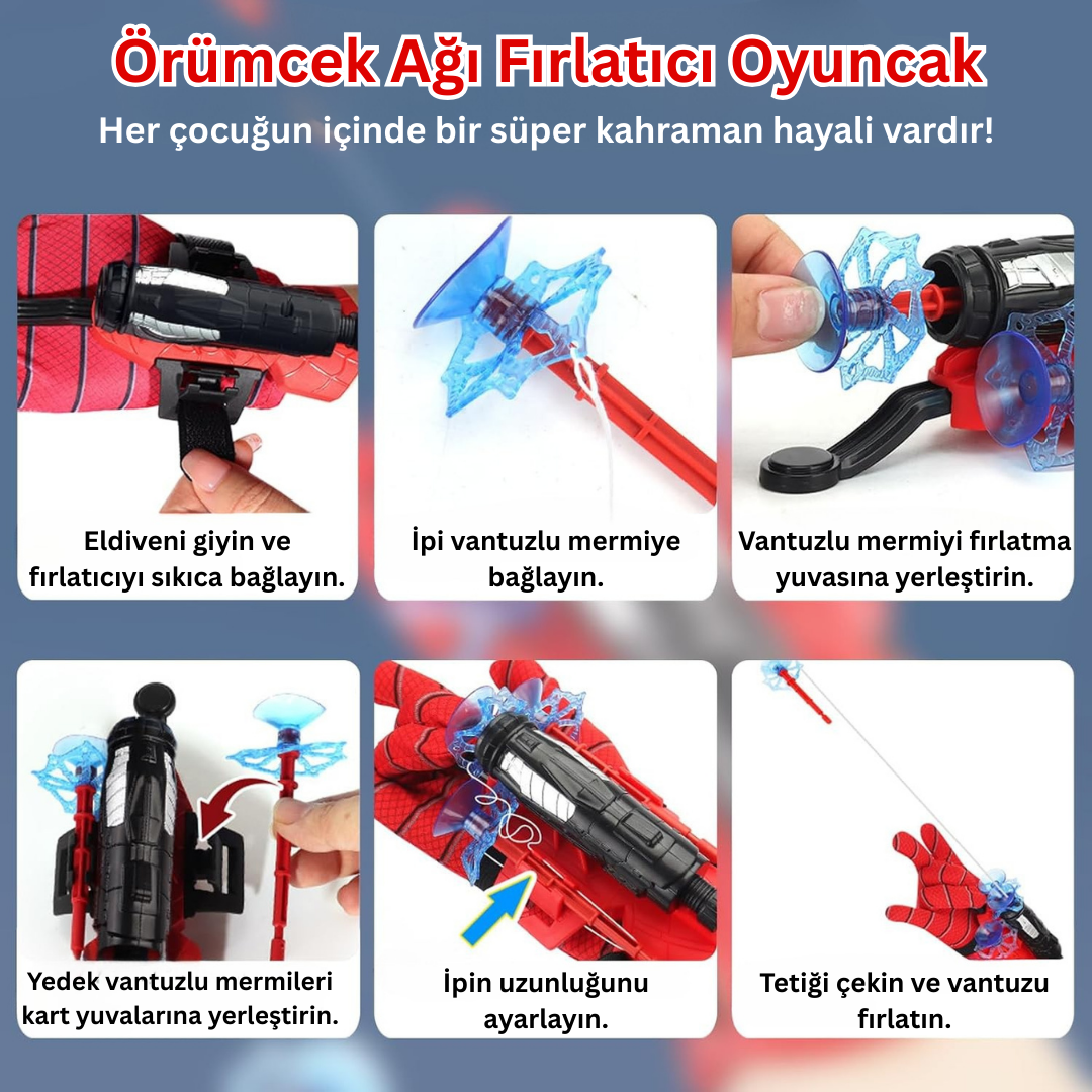Örümcek Adam Süper Ağ Atıcı Bileklik